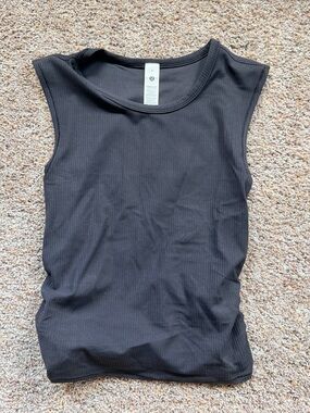 lululemon athletica Black Ribbed Crewneck Tank